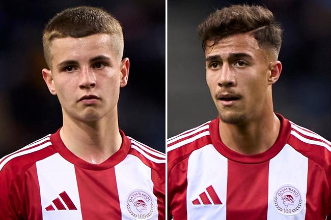 MU và Arsenal tranh giành 2 thần đồng của Olympiakos
