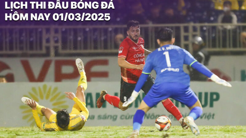 Lịch thi đấu bóng đá hôm nay 1/3/2025: SLNA vs CAHN