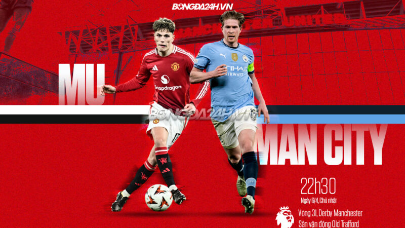 Trực tiếp bóng đá MU vs Man City Ngoại hạng Anh hôm nay