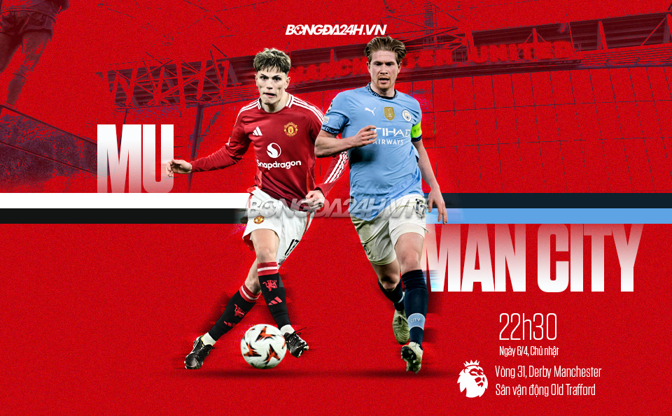 Trực tiếp bóng đá MU vs Man City Ngoại hạng Anh hôm nay